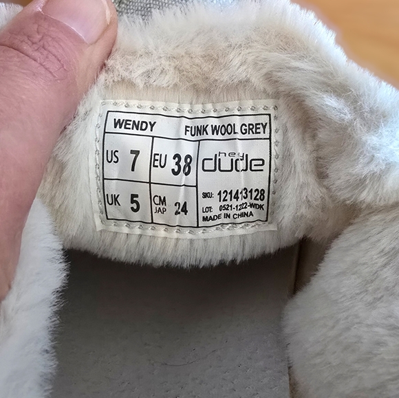 Hey Dude Women's Wendy Funk Wool  | Grey | Size 7 - Picture 6 of 7